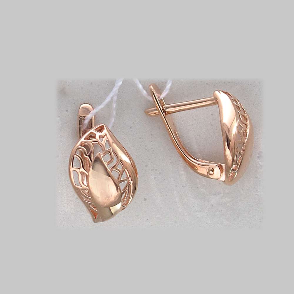 Серьги без вставок 44-12С01297-I