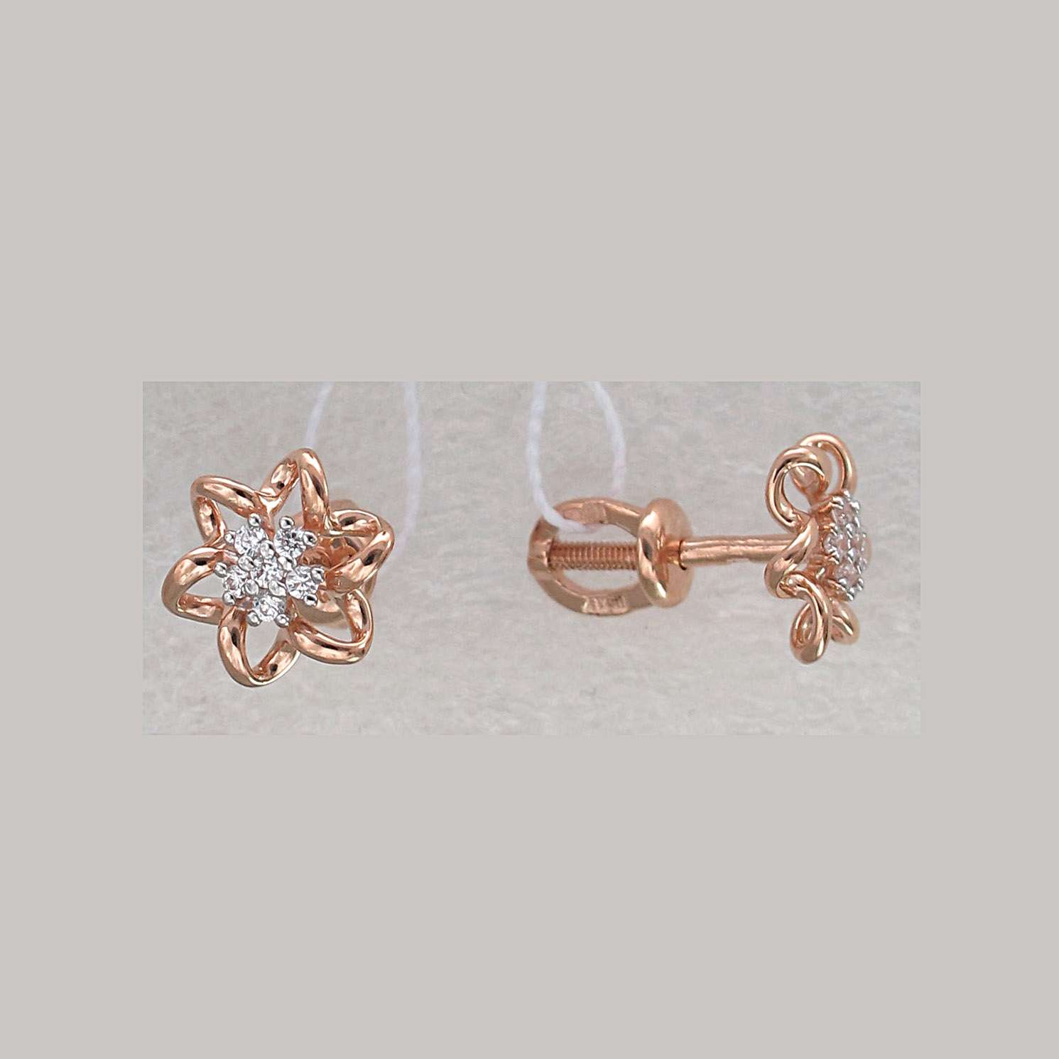 Серьги с Фианитом 44-12С11007-D