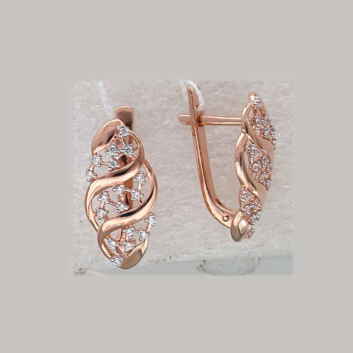 Серьги с Фианитом 44-12С11065-J