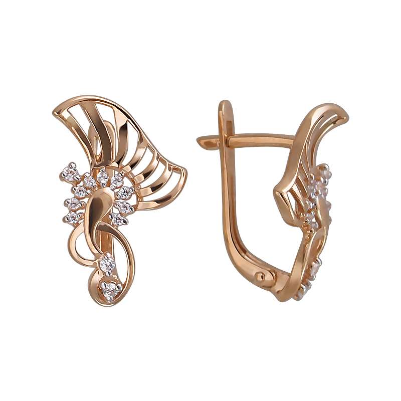 Серьги с Фианитом 44-12С11435-E