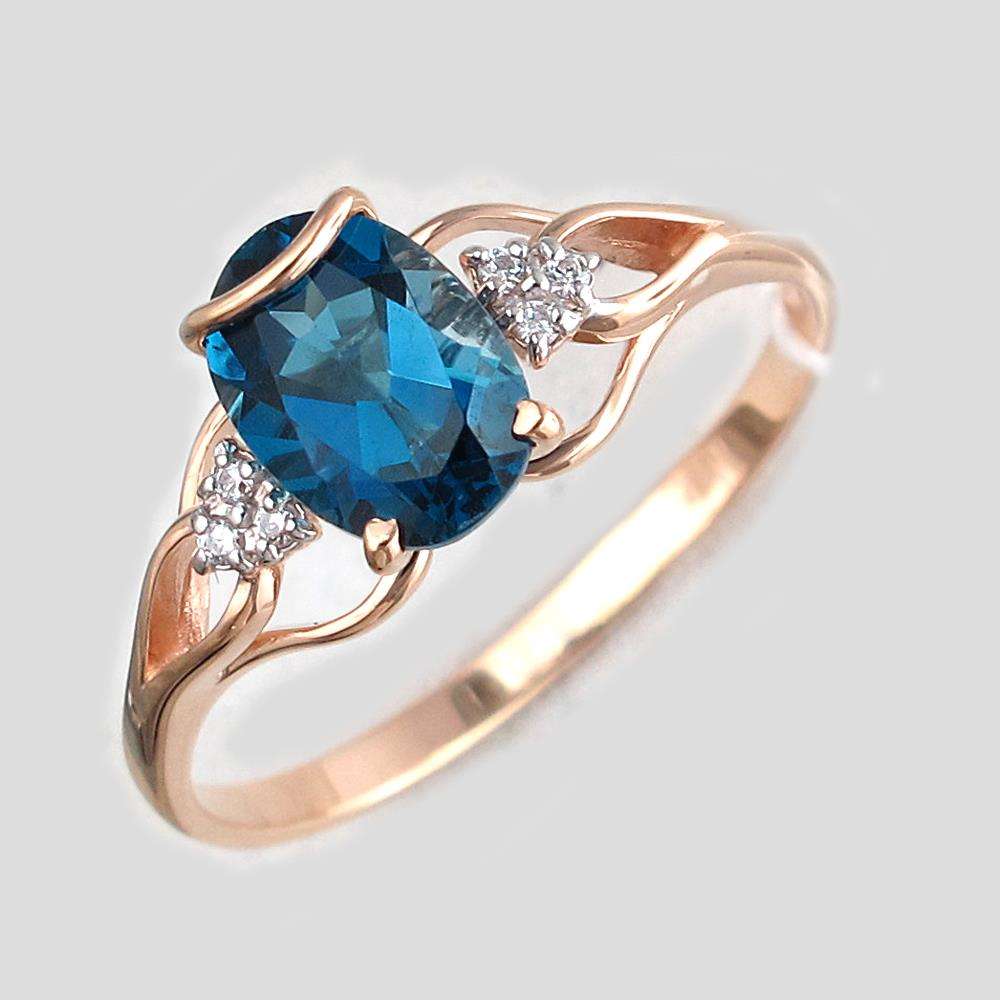 Кольцо с Топазом 44-16К3133034Т-38