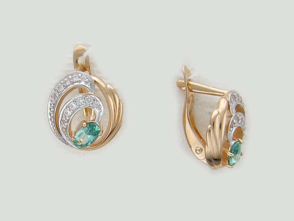 Серьги с Фианитом 44-3С21283-G