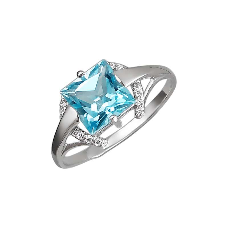 КОЛЬЦО 45-19К351113-45 c Топазом