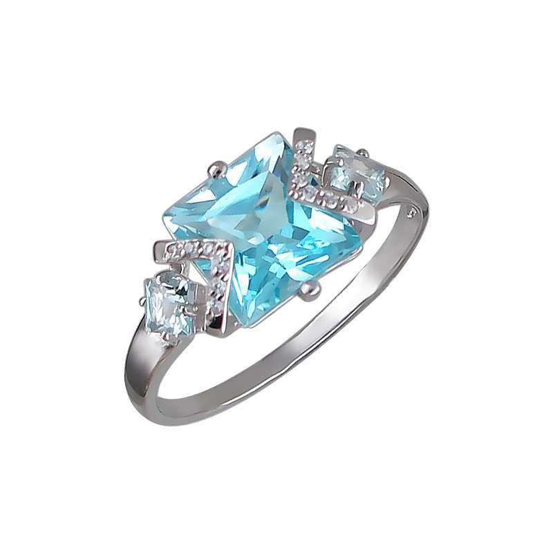 КОЛЬЦО 45-19К351120-45 c Топазом