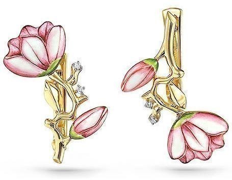 Серьги с эмалью 2042163