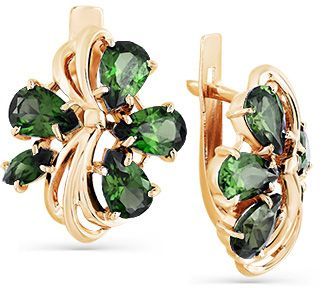 Серьги с турмалином 2134918