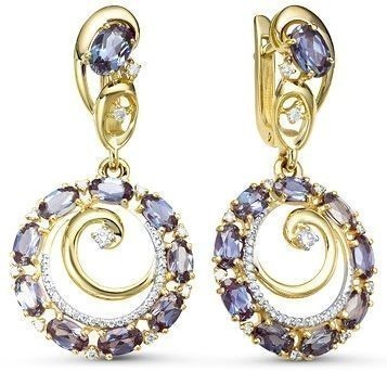 Серьги с александритами 2261032