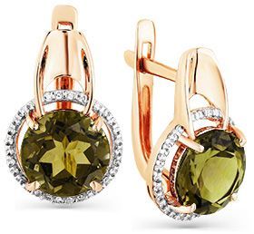 Серьги с турмалином 2136005