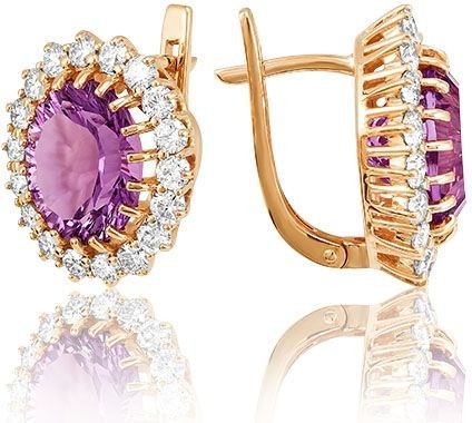Серьги с аметистами 2260002