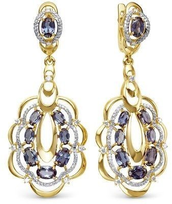 Серьги с александритами 2261030