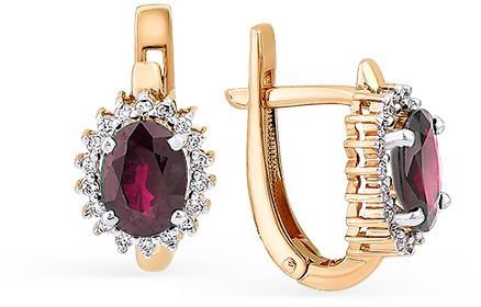 Серьги с рубинами 2164069