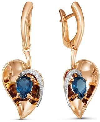 Серьги с топазами 2260677