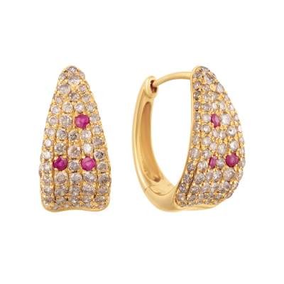 Серьги с рубинами E25641_SR_DN_RU_YG