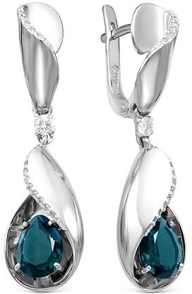 Серьги с топазами 2260427