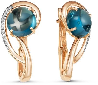 Серьги с топазами 2260399