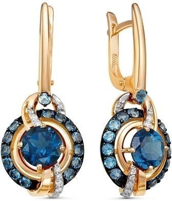 Серьги с топазами 2260730