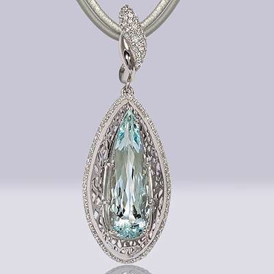 Подвеска с Аквамаринами aКапляa