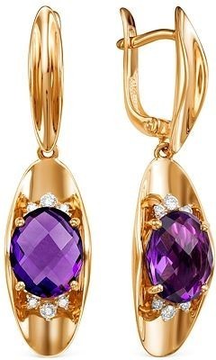 Серьги с аметистами 2260442
