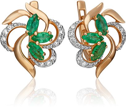 Серьги с изумрудами 2443369