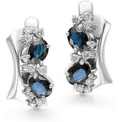 Серьги с сапфиром 2160353