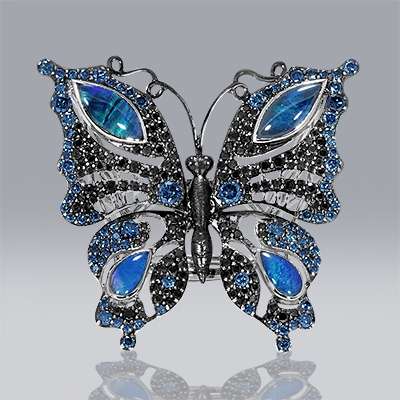 Кольцо с Опалом aБабочкаa