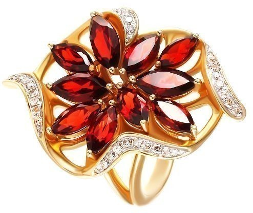 Кольцо с Гранатом R30171_KO_GR_YG