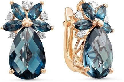 Серьги с топазами 2260357