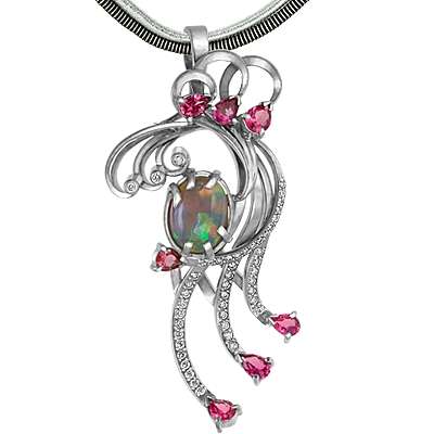 Подвеска с опалами aКрылоa