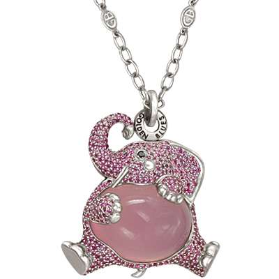 Подвеска с кварцами слон