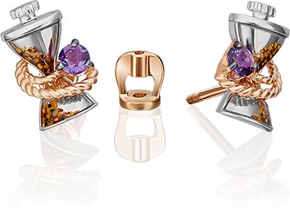 Серьги с аметистами 2444992