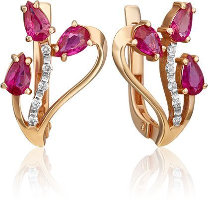 Серьги с рубинами 2442671