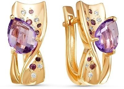 Серьги с аметистами 2260497