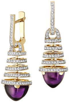 Серьги с аметистами 01С6311190-1