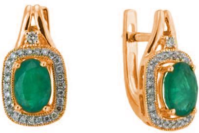 Серьги с изумрудами 2000176
