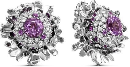 Серьги с аметистами 2260434
