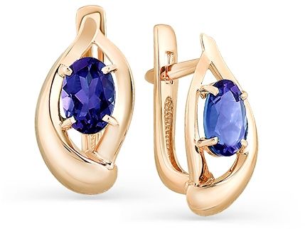 Серьги с корундами 2135912