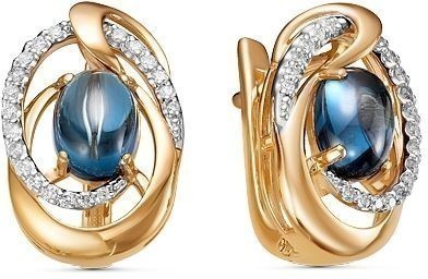 Серьги с топазами 2260653