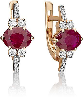 Серьги с рубинами 2440417