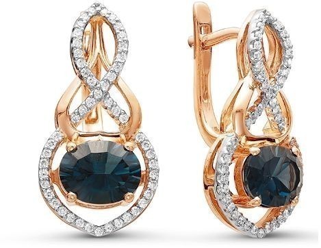 Серьги с топазами 2260532