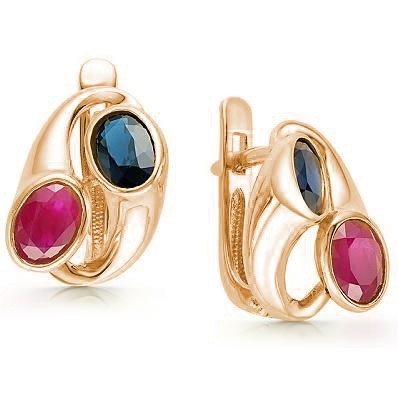 Серьги с рубинами 2163522