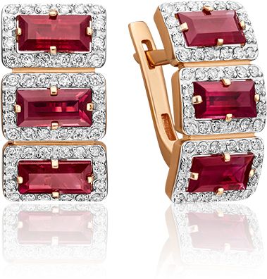 Серьги с рубинами 2442973