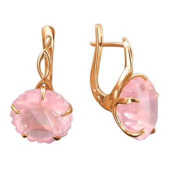 Серьги с кварцем 01С317916-3