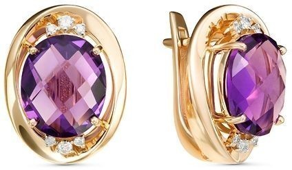 Серьги с аметистами 2260438