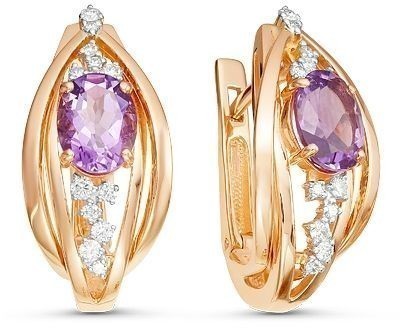 Серьги с аметистами 2260403