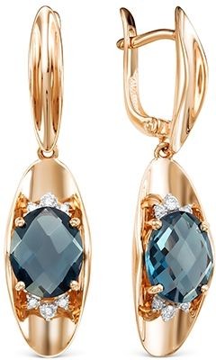 Серьги с топазами 2260444