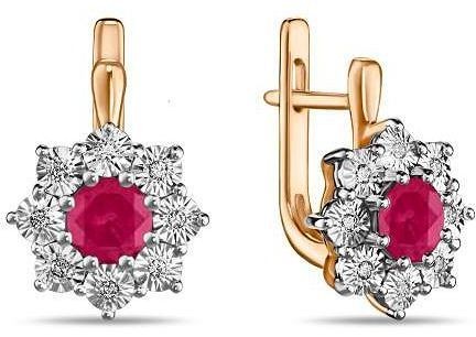 Серьги с рубинами 2003830