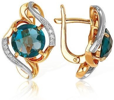 Серьги с топазами 2261058