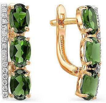 Серьги с турмалином 2138097