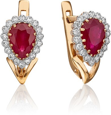 Серьги с рубинами 2440364