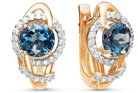 Серьги с топазами 2260584